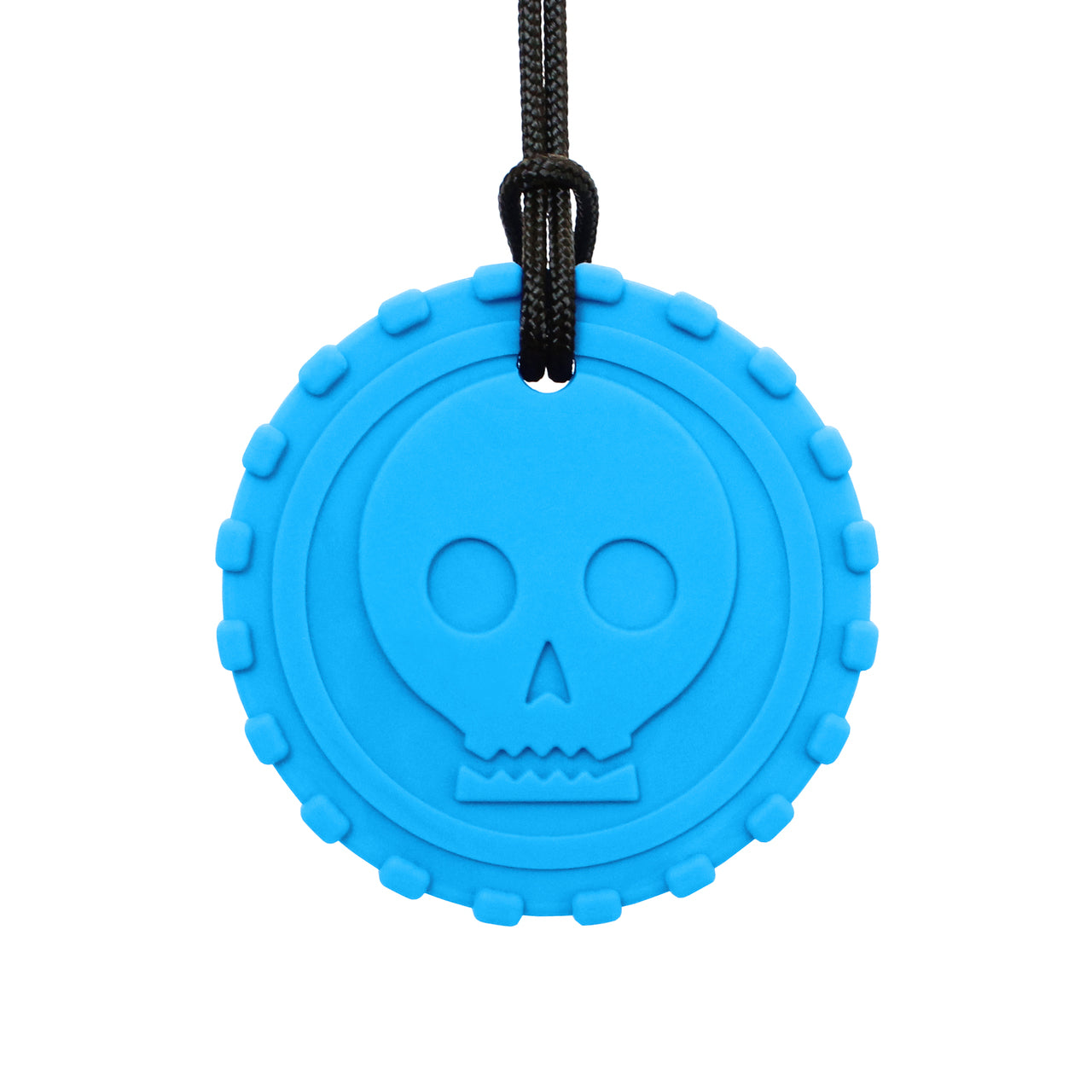 ARK's Pirate Coin Chew Necklace Bright Blue, XT - Medium
