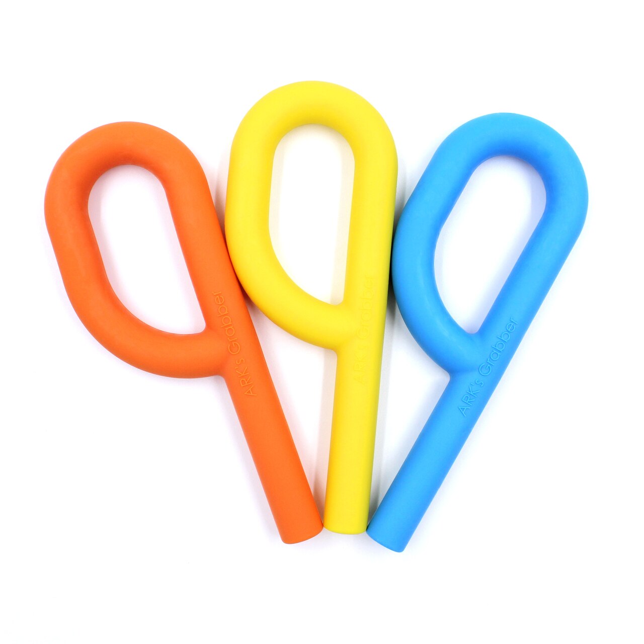 ARK's Grabber® P Tube (Hollow Chew Tool) Orange, Yellow and Blue