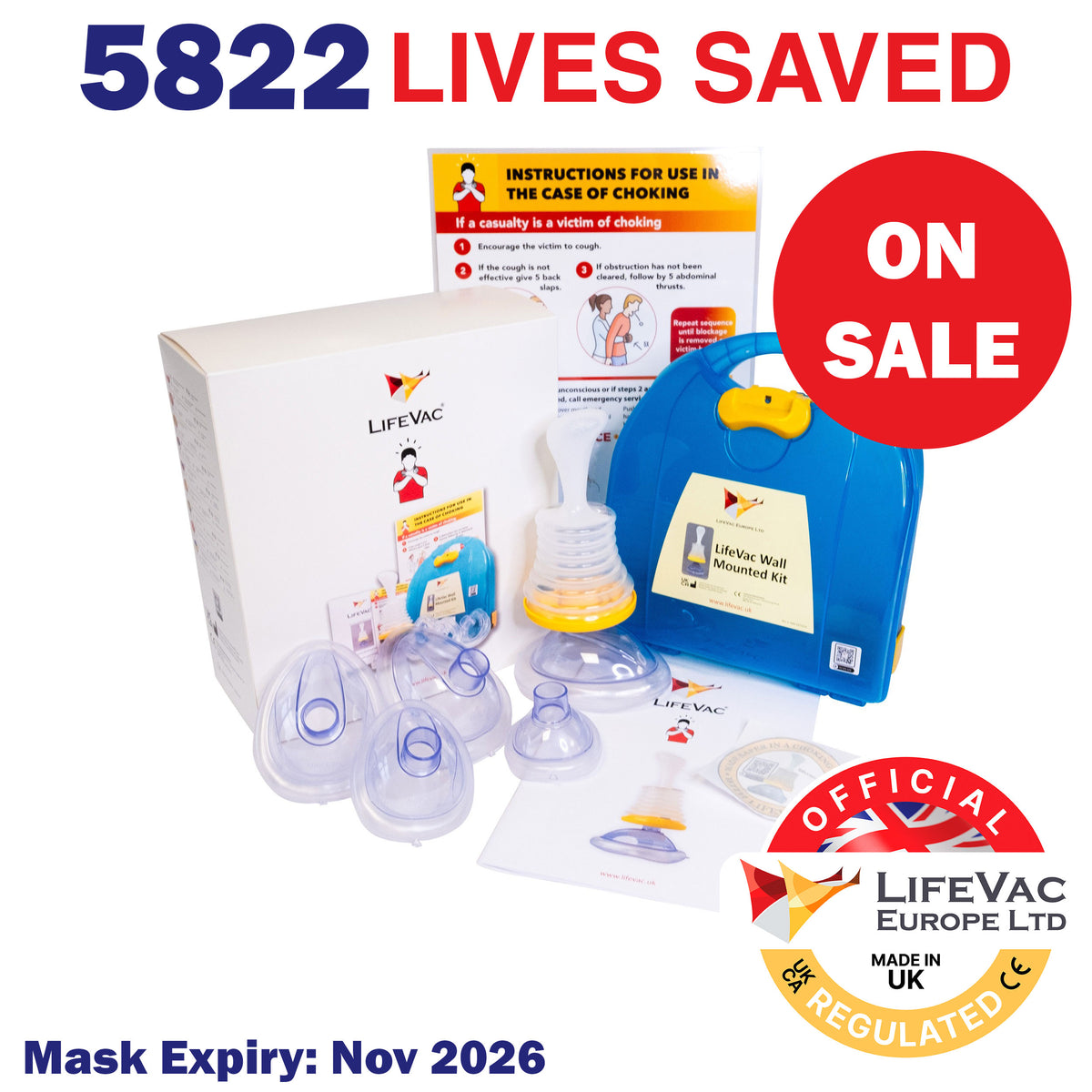 Anti-Choking Kit - Wall Mounted - LifeVac