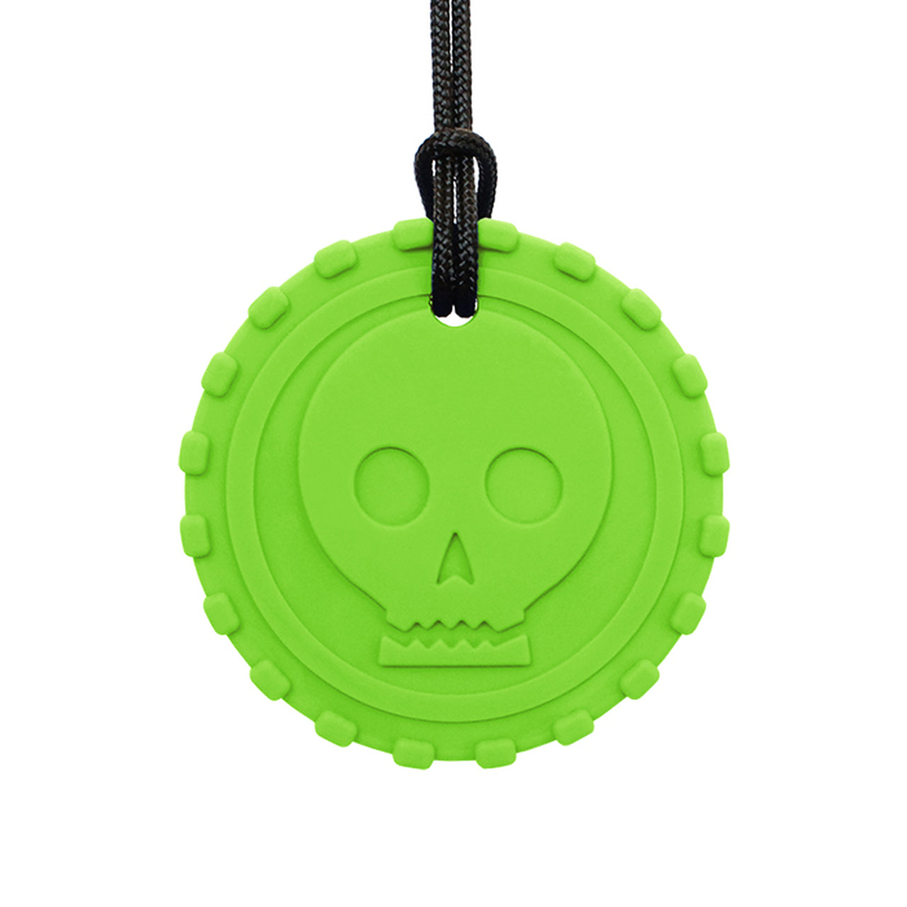 ARK's Pirate Coin Chew Necklace Lime Green, XT - Medium 