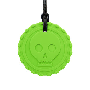 ARK's Pirate Coin Chew Necklace Lime Green, XT - Medium 