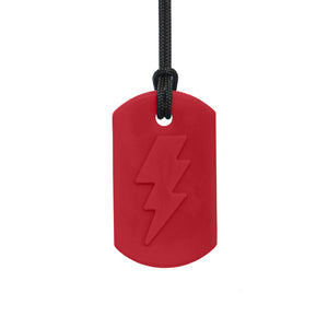 ARK's Bolt Bite™ Lightning Chew Necklace Dark Red-  XT - Medium