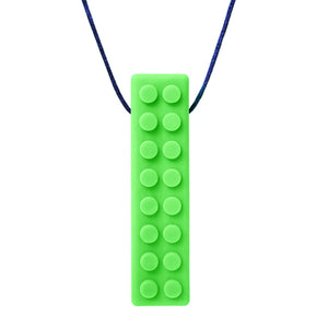 ARK's Brick Stick® Textured Chew Necklace 1 Lime Green, XT - Medium 