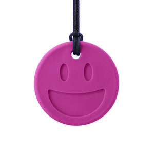 ARK's Smiley Face Chewmoji® Necklace Magenta- Standard 