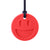 ARK's Smiley Face Chewmoji® Necklace Red- Standard