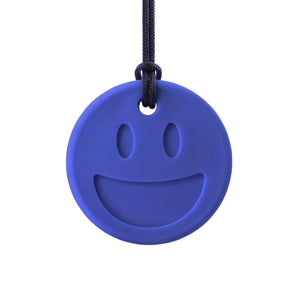 ARK's Smiley Face Chewmoji® Necklace Dark Blue- Standard