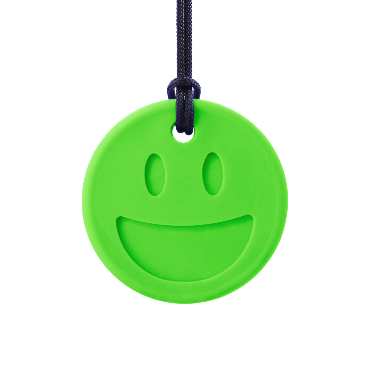 ARK&#39;s Smiley Face Chewmoji® Necklace Lime Green- XT - Medium 