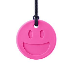 ARK's Smiley Face Chewmoji® Necklace Hot Pink- XT - Medium 