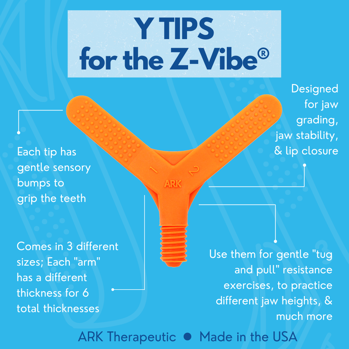 ARK&#39;s Y Tip Bite Blocks for Z-Vibe
