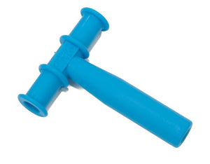 Chewy Tube - Blue Smooth designed for adults or children with a stronger jaw. Smooth texture chew