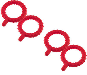 Chewy Tube® - Qs Twin Pack - Red Knobby - Stage 2 Teether