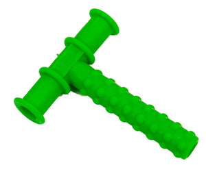 Chewy Tube - Green Knobby -  designed to provide a safe resilient, non-food, chewable surface for practising biting and chewing skills