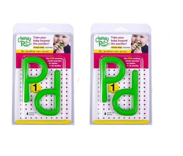 Chewy Ps in a Pod Smooth Green Stage 1 Teether