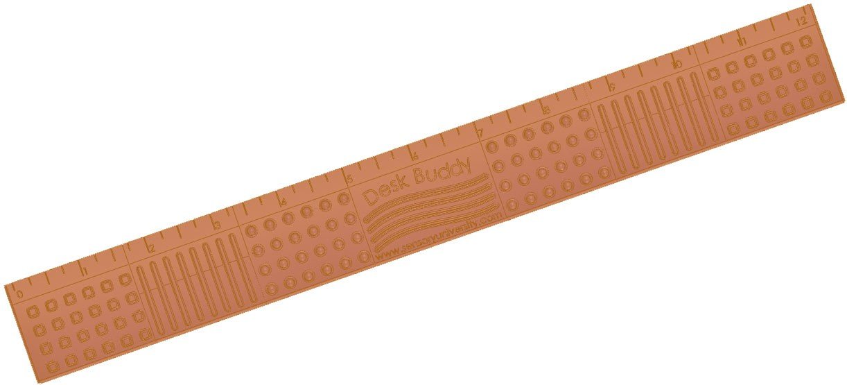 Desk Buddy Multi Textured Tactile Chewable Ruler - Orange - Sensory ...