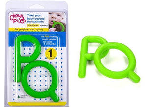 Chewy Tube - Ps & Qs - Green- Stage 1 Teether